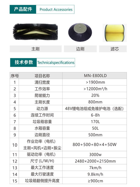 新型全封闭自卸式武威扫地机MN-E800LD